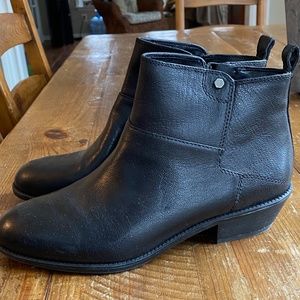 Franco Sarto Black Leather Booties